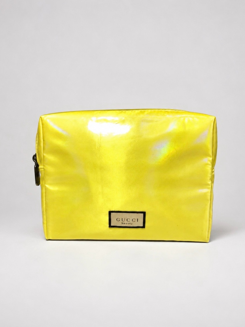 Gucci Beauty Bloom Yellow Cosmetic Parfume Pouch Floral Lining Zip Closure